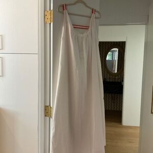 NWT white Gioya sundress with red ribbon detail one size fits all